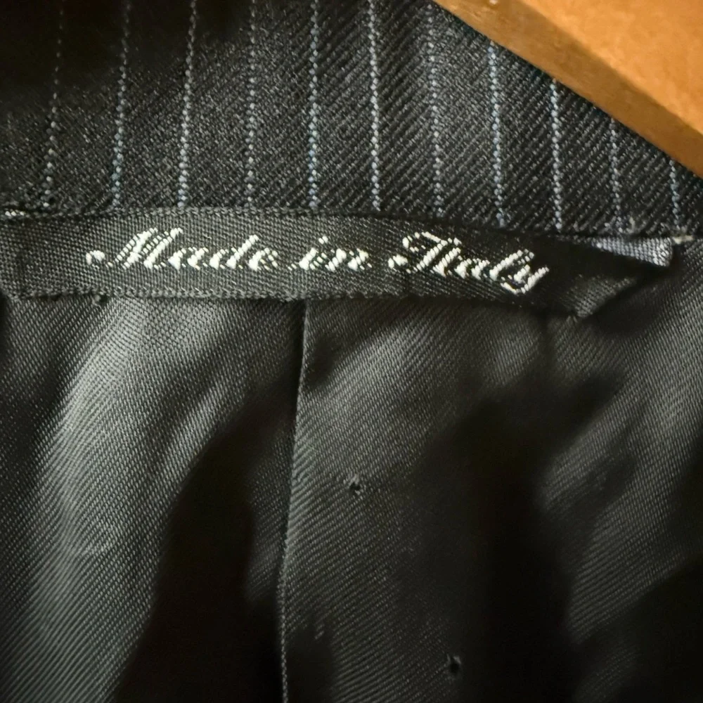 CANALI Blazer Sport Coat Super 120s Wool Pin Striped Two Button Luxury Italy 44L
